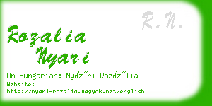 rozalia nyari business card